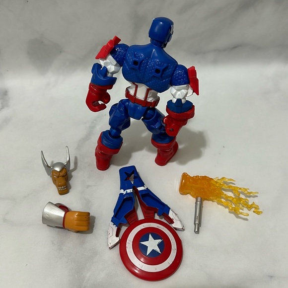 Marvel Super Hero Mashers Captain America Avengers 6" Action Figure - Picture 2 of 3